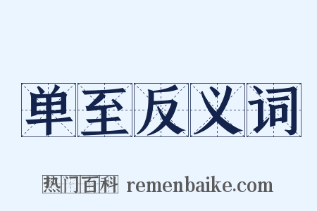 单至反义词是什么意思的图片